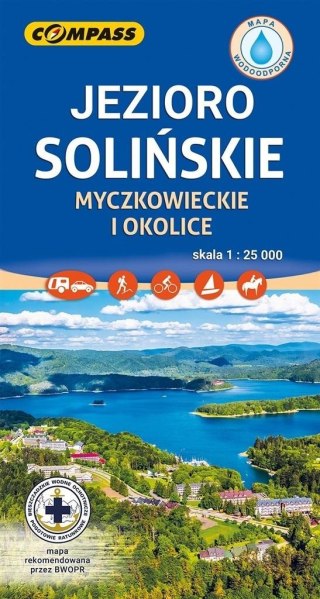 Mapa - Jezioro Solińskie, Myczkowieckie 1:25 000