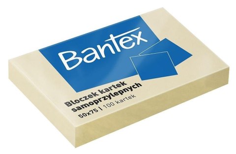 Bloczek samoprzylepny 50x75mm żółty BANTEX