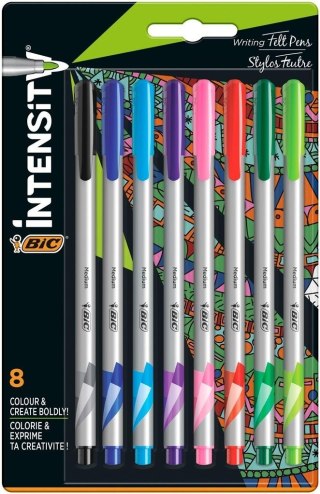 Cienkopisy Intensity medium mix AST+FUN 8szt BIC