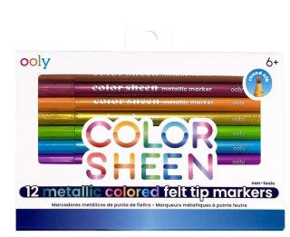 Flamastry metaliczne Color Sheen 12szt