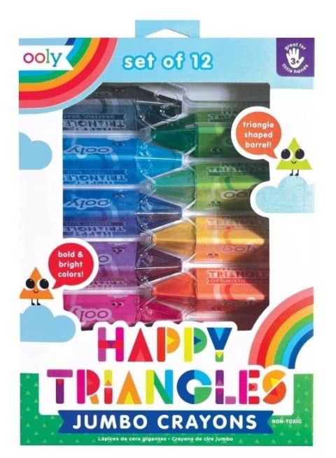 Kredki trójkątne jumbo Happy Triangles 12szt