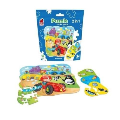 Puzzle 2w1 Pojazdy 49el