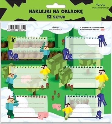 Naklejki na zeszyty - Gra (12szt)