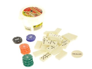 Domino w wiaderku z żetonami 45el