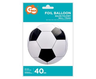 Balon foliowy Piłka biało-czarna 40.5cm