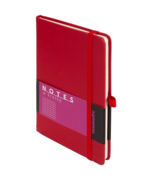 Notes Memofix B6 kratka czerwony