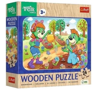 Puzzle drewniane 24 Poznaj Rodzinę Treflików TREFL