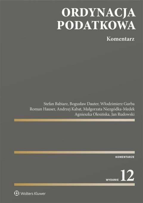 Ordynacja podatkowa. Komentarz w.12