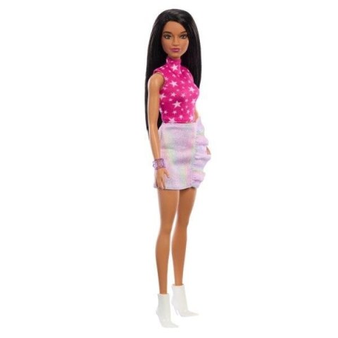 Barbie Fashionistas. Lalka różowa koszulka HRH13