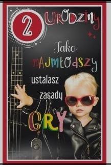 Kartka okolicznościowa Urodziny 2 chłopiec