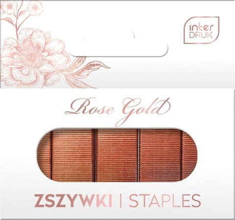 Zszywki 24/6 1000szt Rose Gold