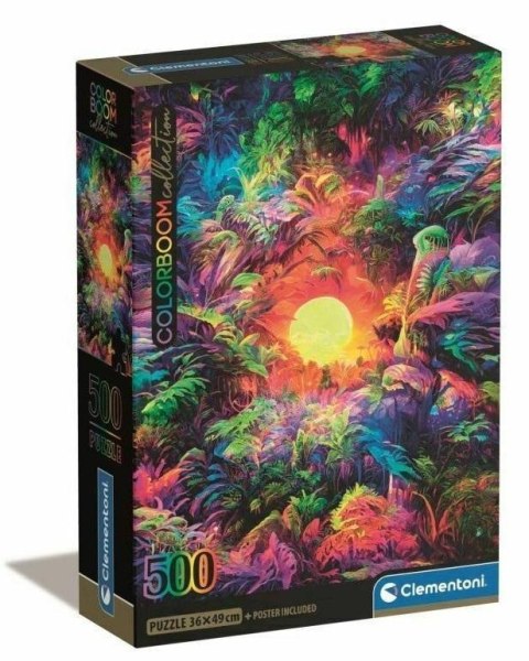 Puzzle 500 Compact Psychedelic Jungle Sunrise