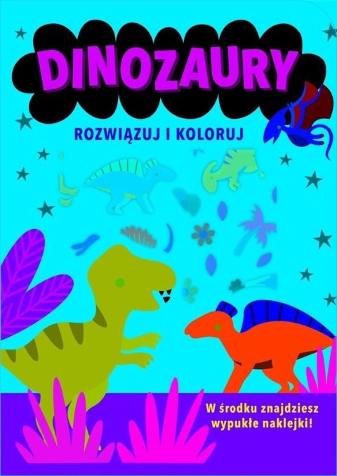 Rozwiązuj i koloruj. Dinozaury