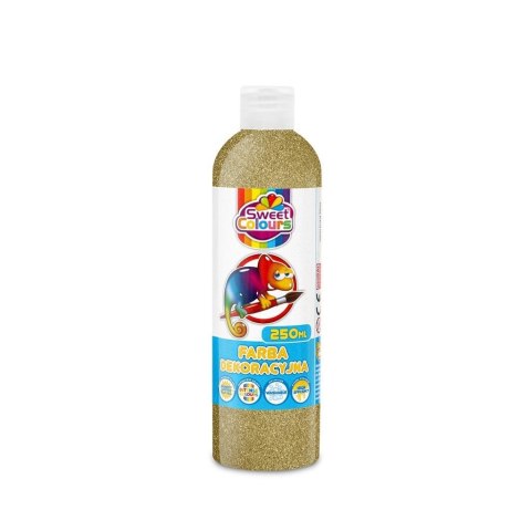 Farba dekoracyjna brokatowa złota 250ml