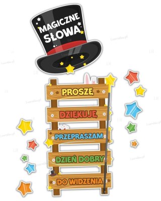 Dekoracje szkolne - Magiczne słowa 12el