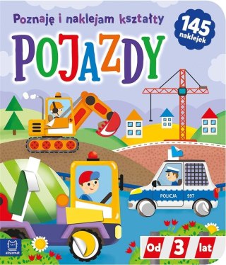 Pojazdy. Poznaję i naklejam kształty od 3 lat