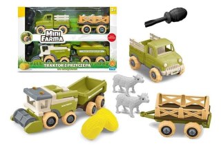 Mini farma traktor z przyczepą do skręcania