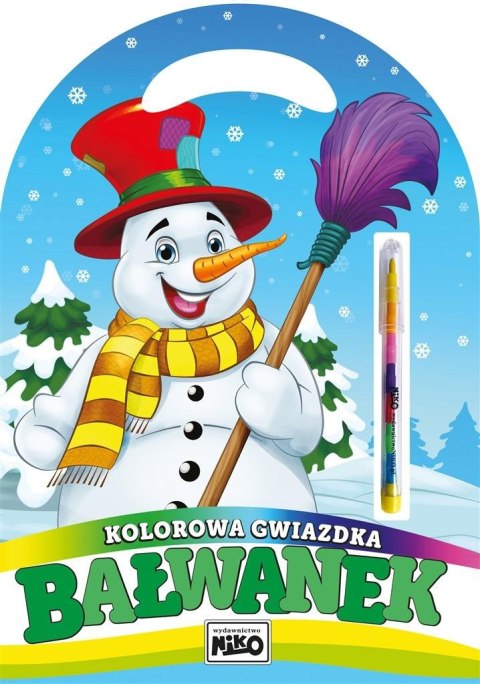 Kolorowa gwiazdka. Bałwanek