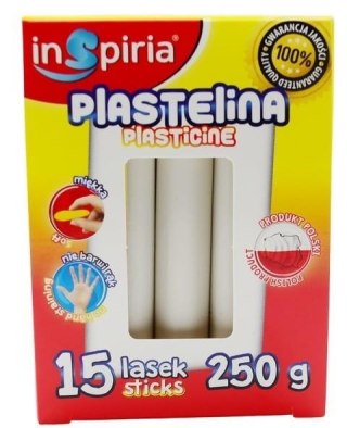 Plastelina biała 15 lasek 250g