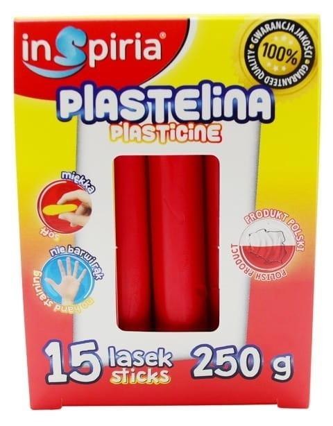 Plastelina czerwona 15 lasek 250g