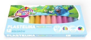 Plastelina kwadratowa pastelowa 12 kolorów