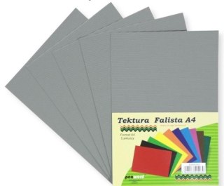 Tektura A4 falista jasnoszara 5szt