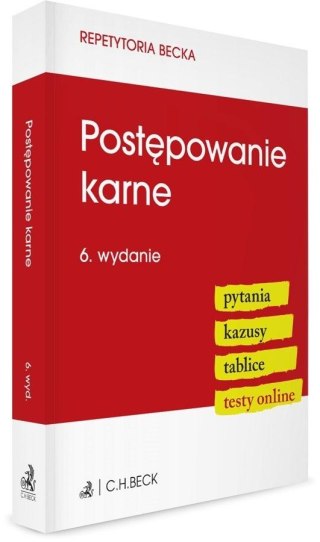 Postępowanie karne. Pytania. Kazusy. Tablice w.6