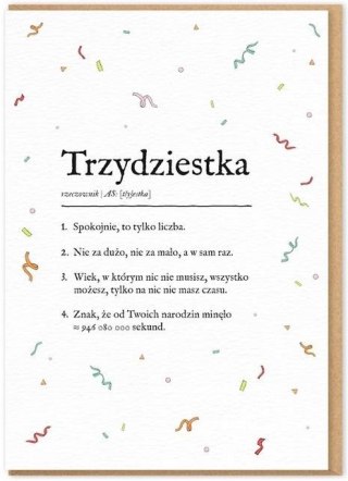 Karnet Urodziny - trzydziestka