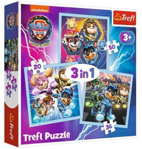 Puzzle 3w1 Moc Mighty Pups TREFL