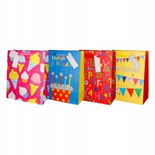 Torba prezentowa 18x23cm Happy Birthday mix