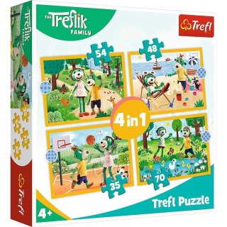 Puzzle 4w1 Trefliki na wakacjach TREFL