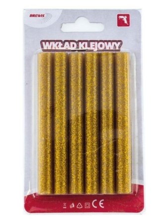 Wkład klejowy brokatowy złoty 11mmx10cm 6szt