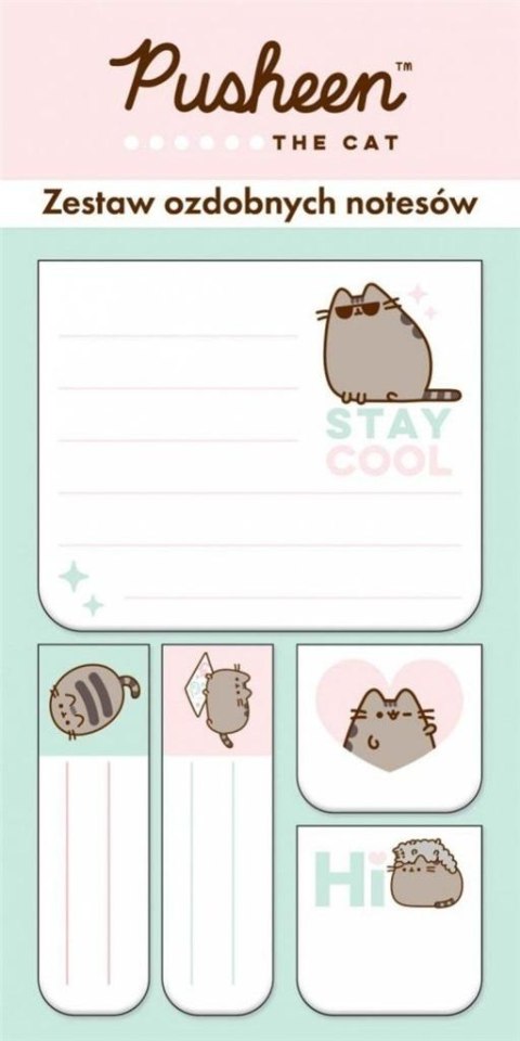 Zestaw 5 notesów ozdobnych Pusheen