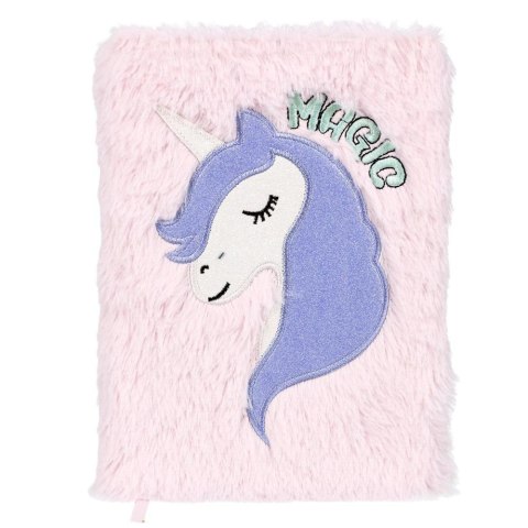 Notes pluszowy pastelowy A5 Unicorn