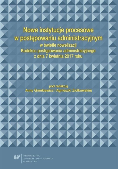 Nowe instytucje procesowe w postępowaniu...