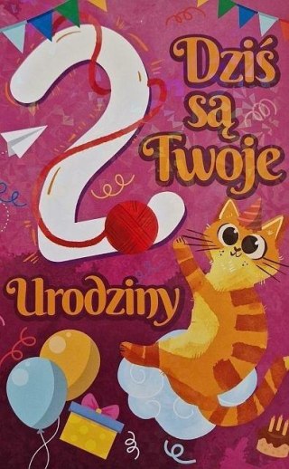 Karnet Urodziny 2 dziewczynka