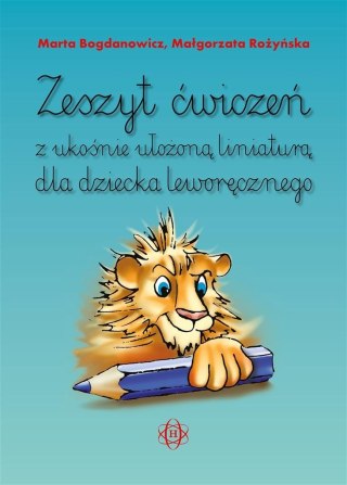 Zeszyt ćwiczeń z ukośnie ułożoną liniaturą dla...