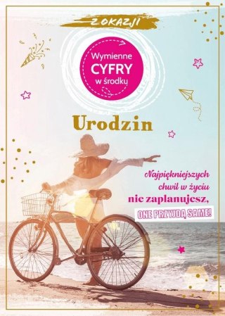 Karnet Urodziny wymienne cyfry