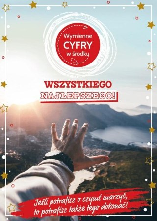 Karnet Urodziny wymienne cyfry