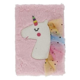 Notes A5 pluszowy pastelowy Unicorn