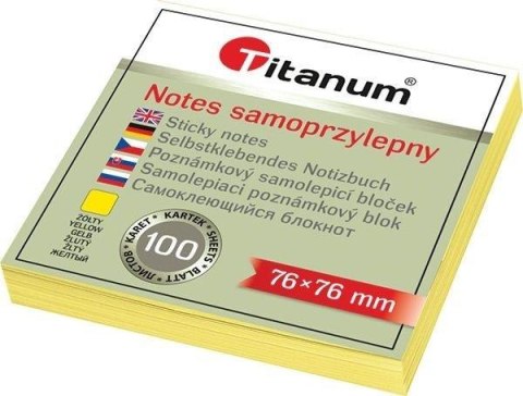 Notes samoprzylepny 76x76mm 100K żółty