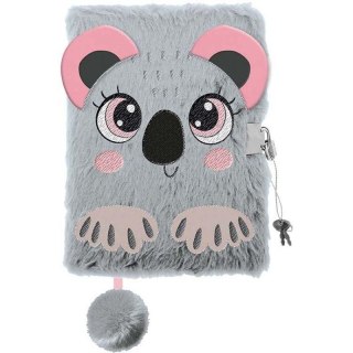 Pamiętnik z kłódką A5/96K 3D włochacz Sweet Koala