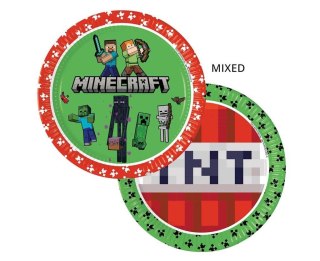 Talerzyki papierowe Minecraft 23cm 8szt