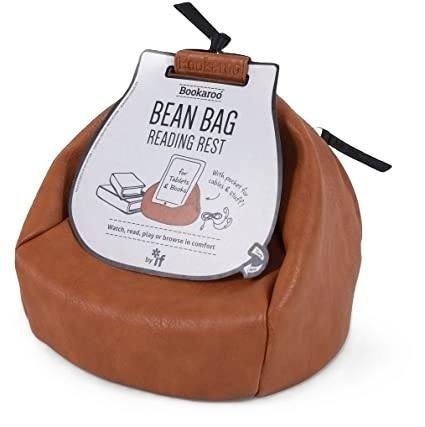 Bean Bag Pufa z kieszonką pod książkę/tablet brąz