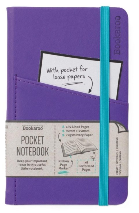 Bookaroo Notatnik Journal Pocket A6 - Fioletowy