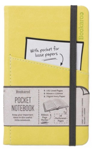 Bookaroo Notatnik Journal Pocket A6 - Limonkowy