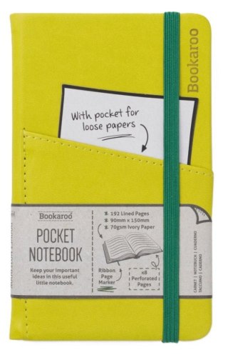 Bookaroo Notatnik Journal Pocket A6 - Oliwkowy