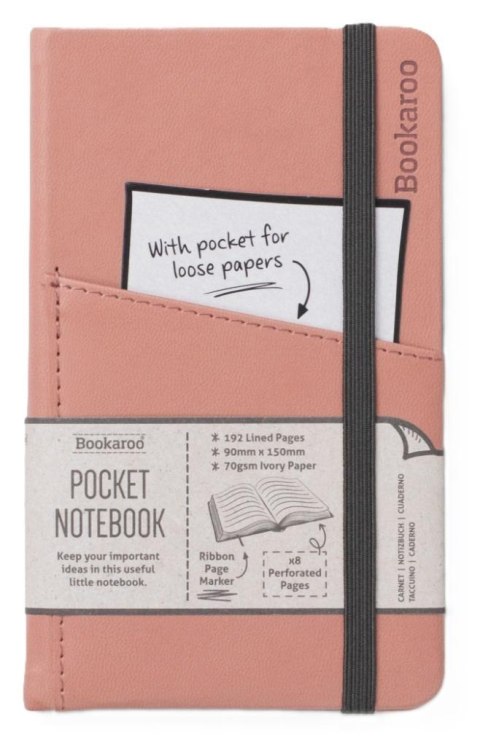 Bookaroo Notatnik Journal Pocket A6 - Pudrowy