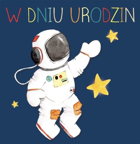 Karnet kwadrat CL4208_PO Urodziny Kosmonauta