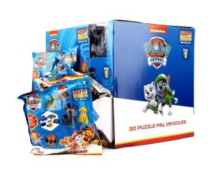 Puzzle Palz figurki gumki pojazd Psi Patrol mix